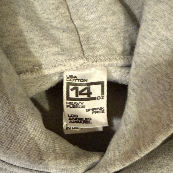 Men's Gray Los Angeles Apparel Heavyweight Hoodie - Picture 5 of 6